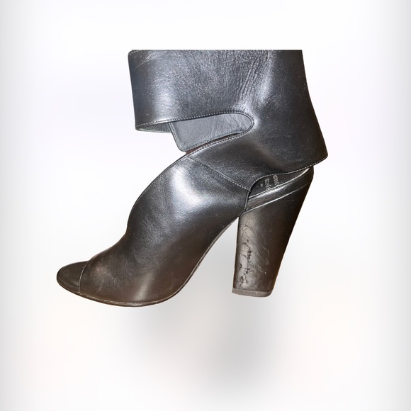 Laurence Decade Paris Black Leather Open Toe Heel - Picture 6 of 7